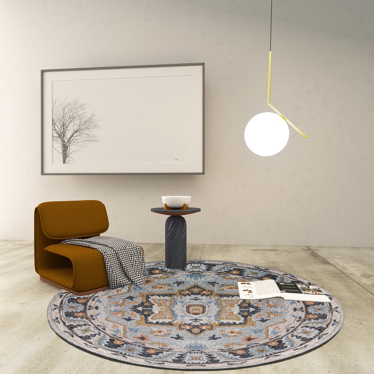 Premium Hand-Tufted Rug Made of 100% Wool - Northern Tale - 5x5 Feet
