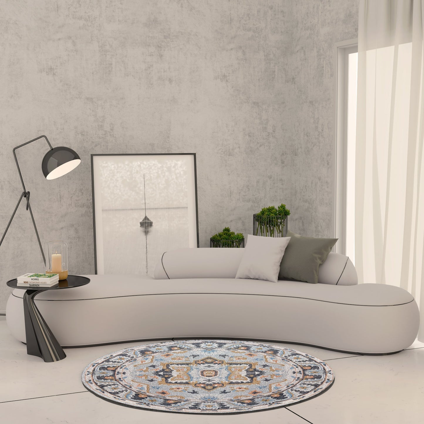 Premium Hand-Tufted Rug Made of 100% Wool - Northern Tale - 5x5 Feet
