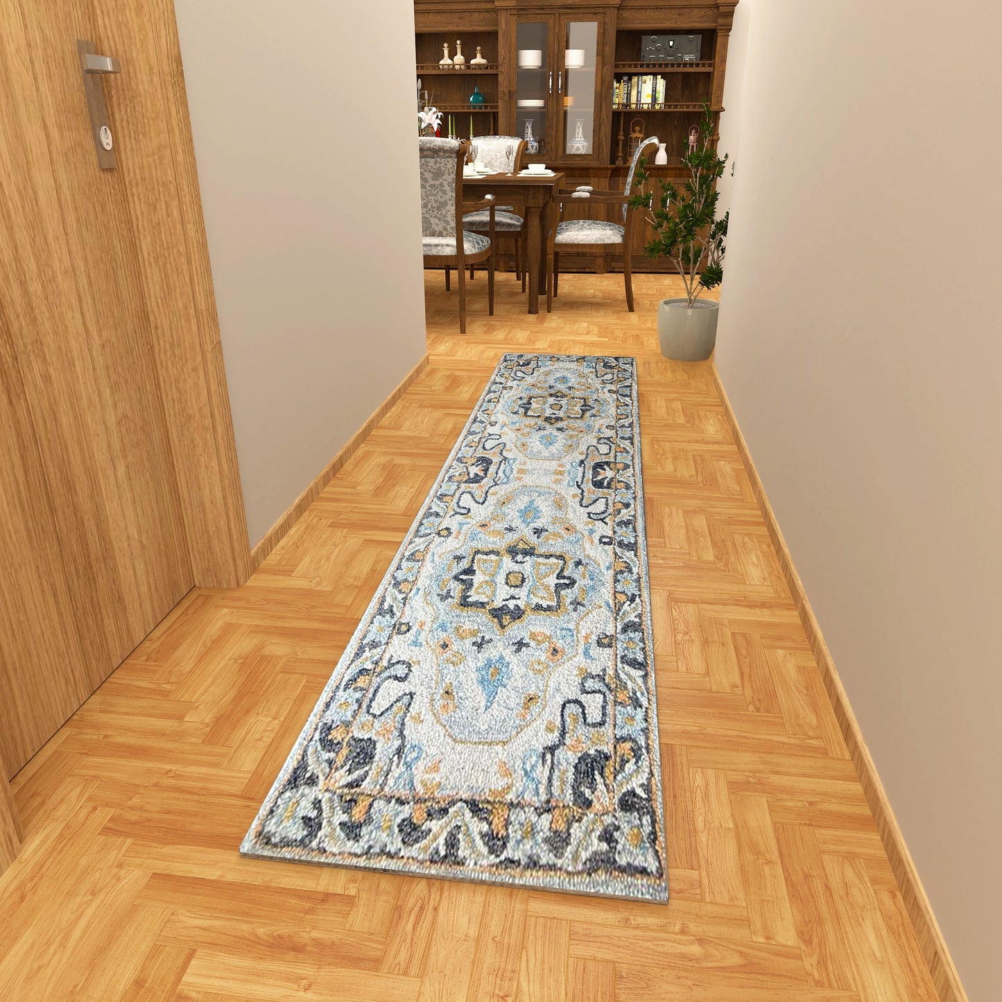 Premium Hand-Tufted Rug Made of 100% Wool - Northern Tale - 2x6 Feet