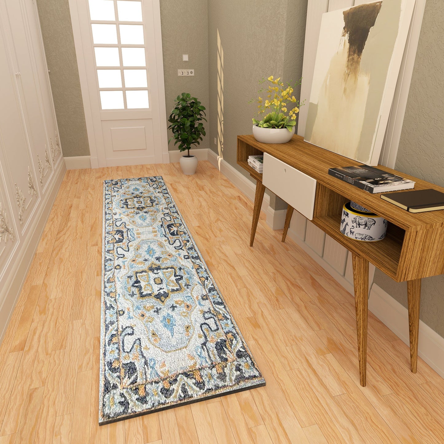 Premium Hand-Tufted Rug Made of 100% Wool - Northern Tale - 2x6 Feet