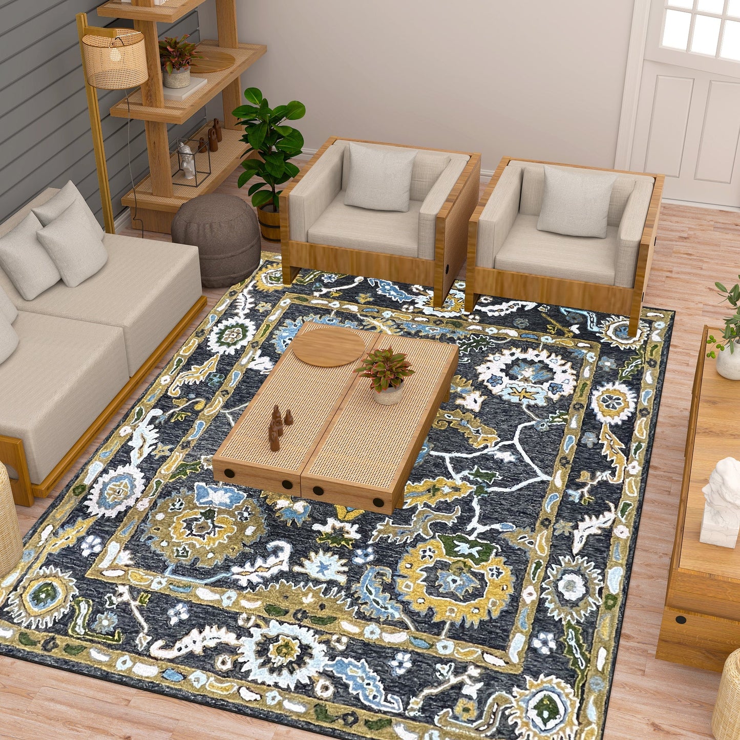 Premium Hand-Tufted Rug Made of 100% Wool - Old Country - 9x12 Feet