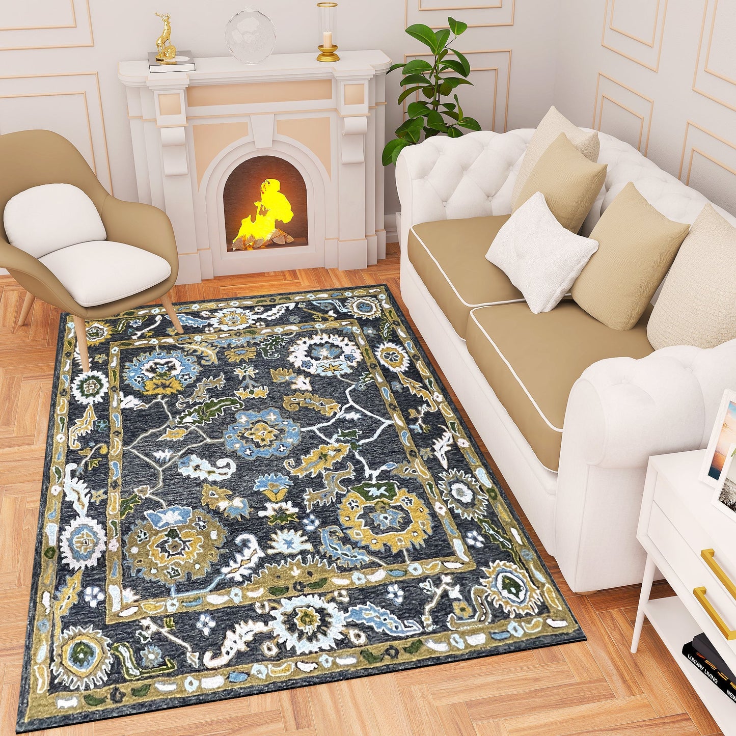 Premium Hand-Tufted Rug Made of 100% Wool - Old Country - 3x5 Feet