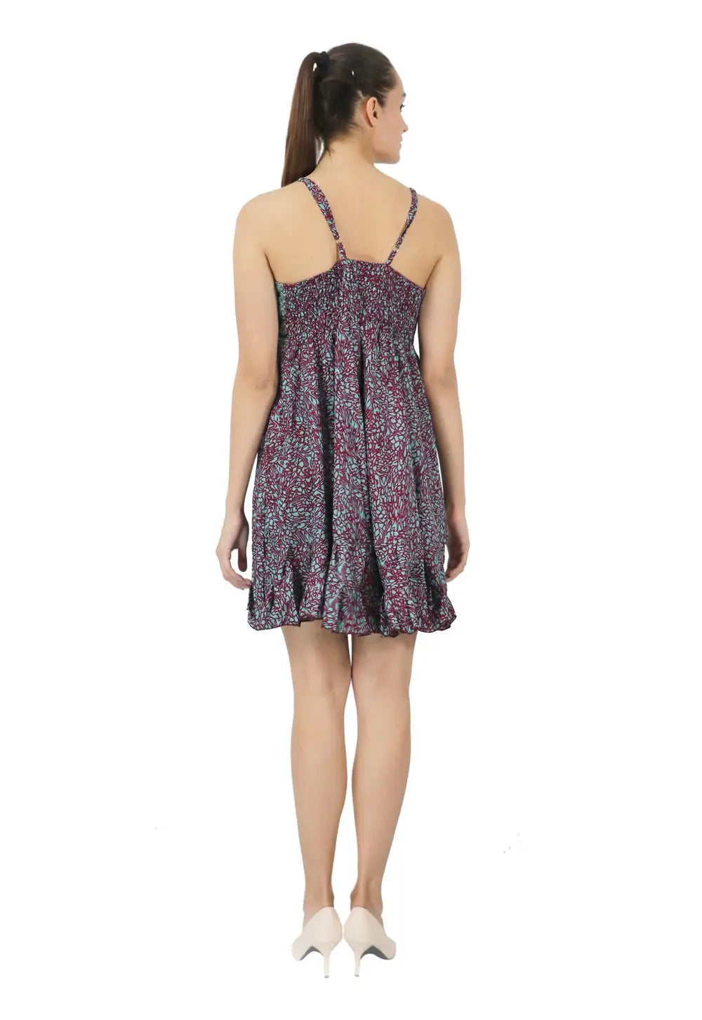 Women's Bohemian Inspired Casual Top Short Dresses in Two Sizes (P411)