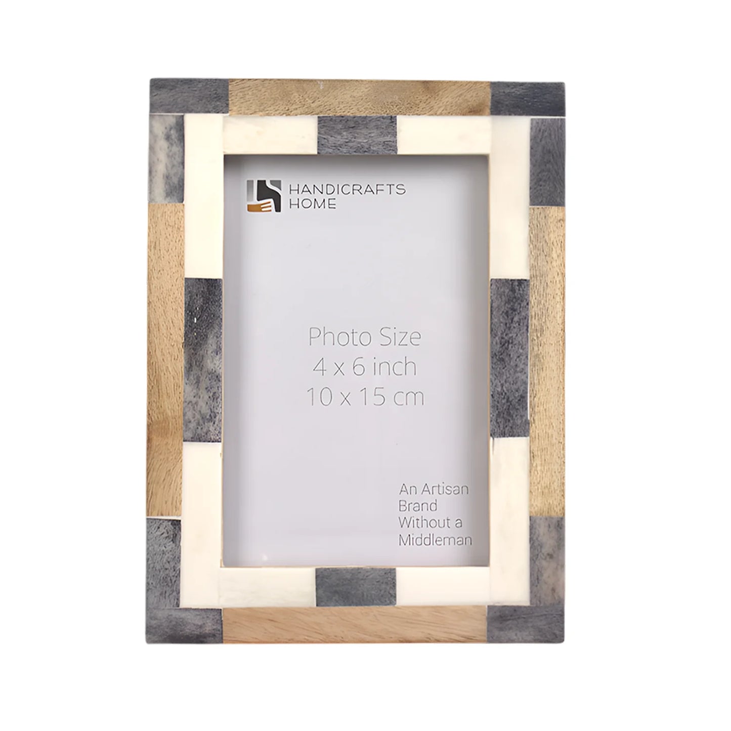 Bone Inlay & Mango Wood Tile Pattern Picture Frame