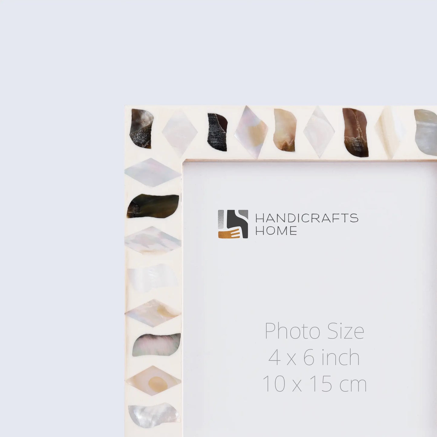 Picture Frames Pearlescent Fossil Pattern Mother of Pearl & Resin Collection in 3 Sizes