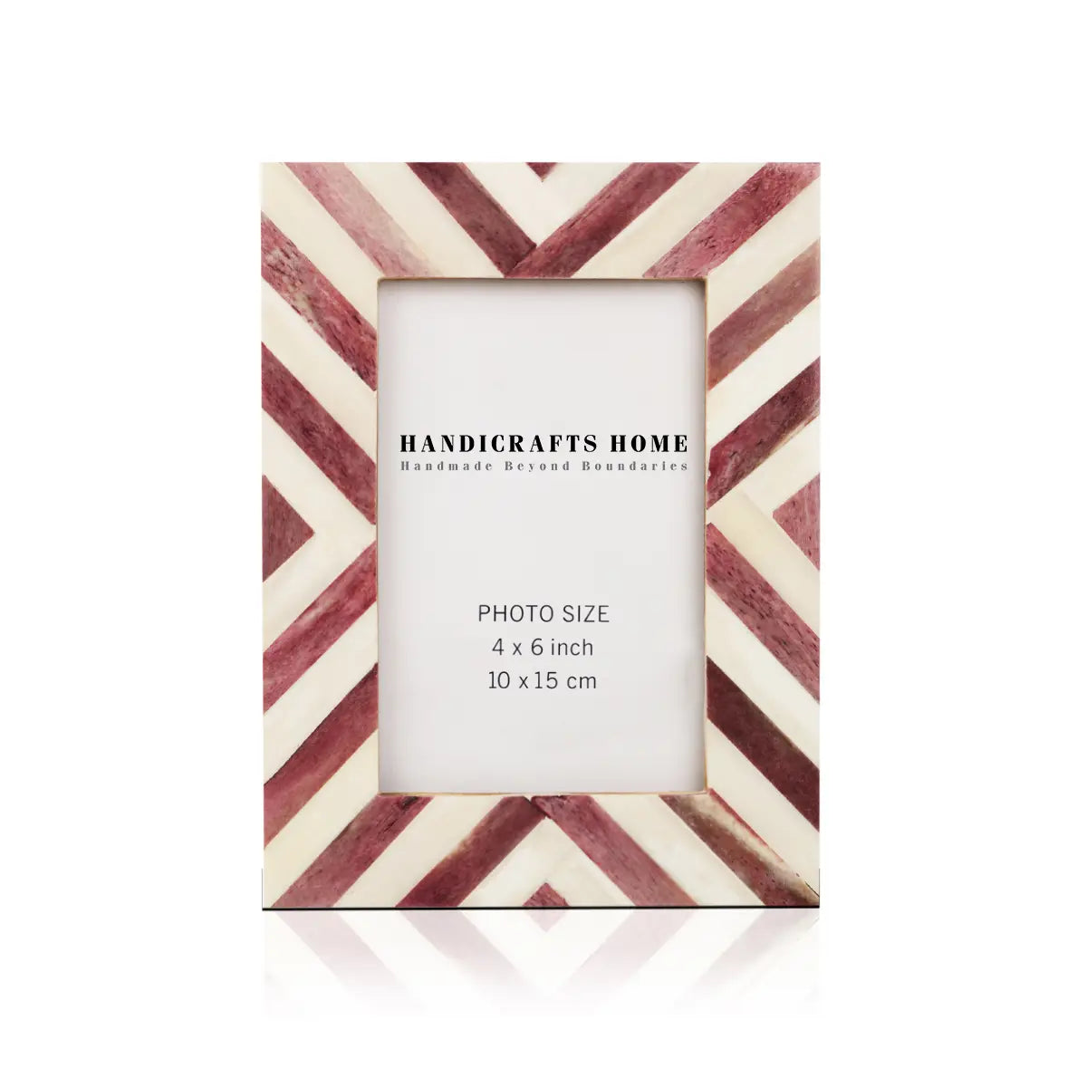 Picture Frames Chevron Pattern Bone Inlay in 2 Sizes- Purple
