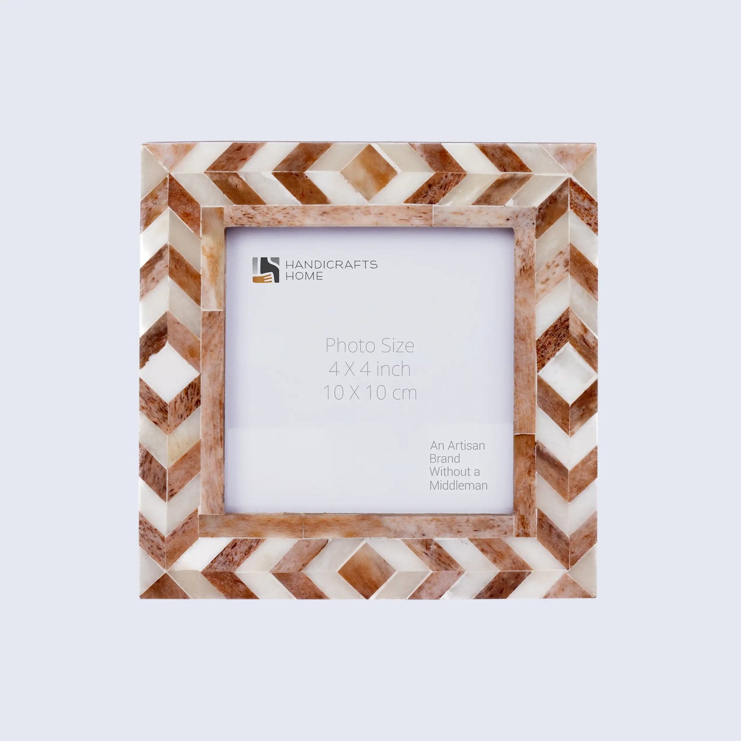 Picture Frames Taj Pattern Bone Inlay Collection in 27 Sizes, Brown