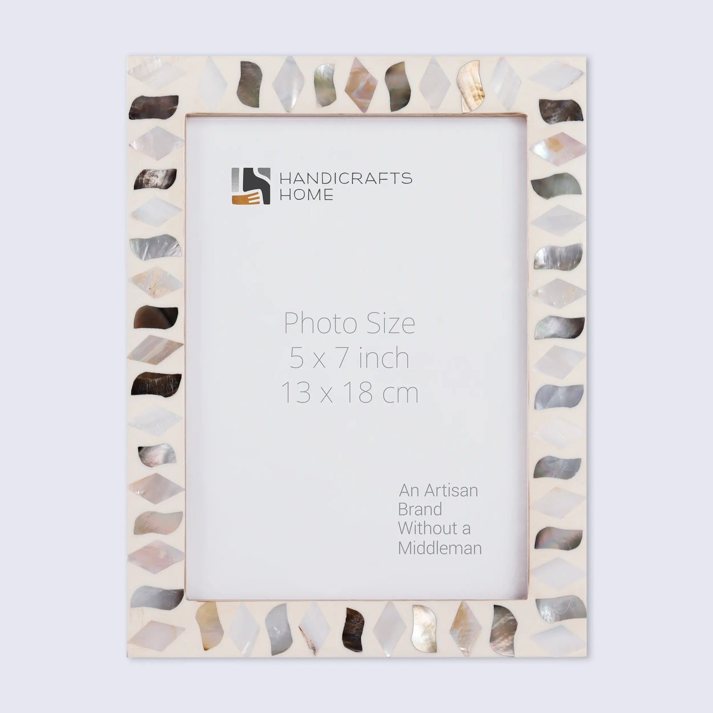 Picture Frames Pearlescent Fossil Pattern Mother of Pearl & Resin Collection in 3 Sizes