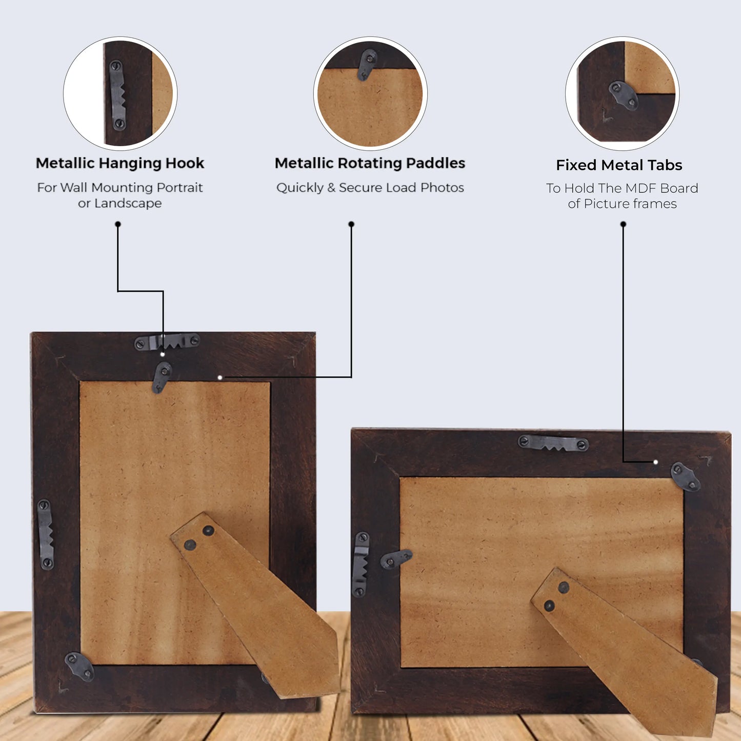 Picture Frames Roots & Stem Pattern Wooden Collection in 5x7
