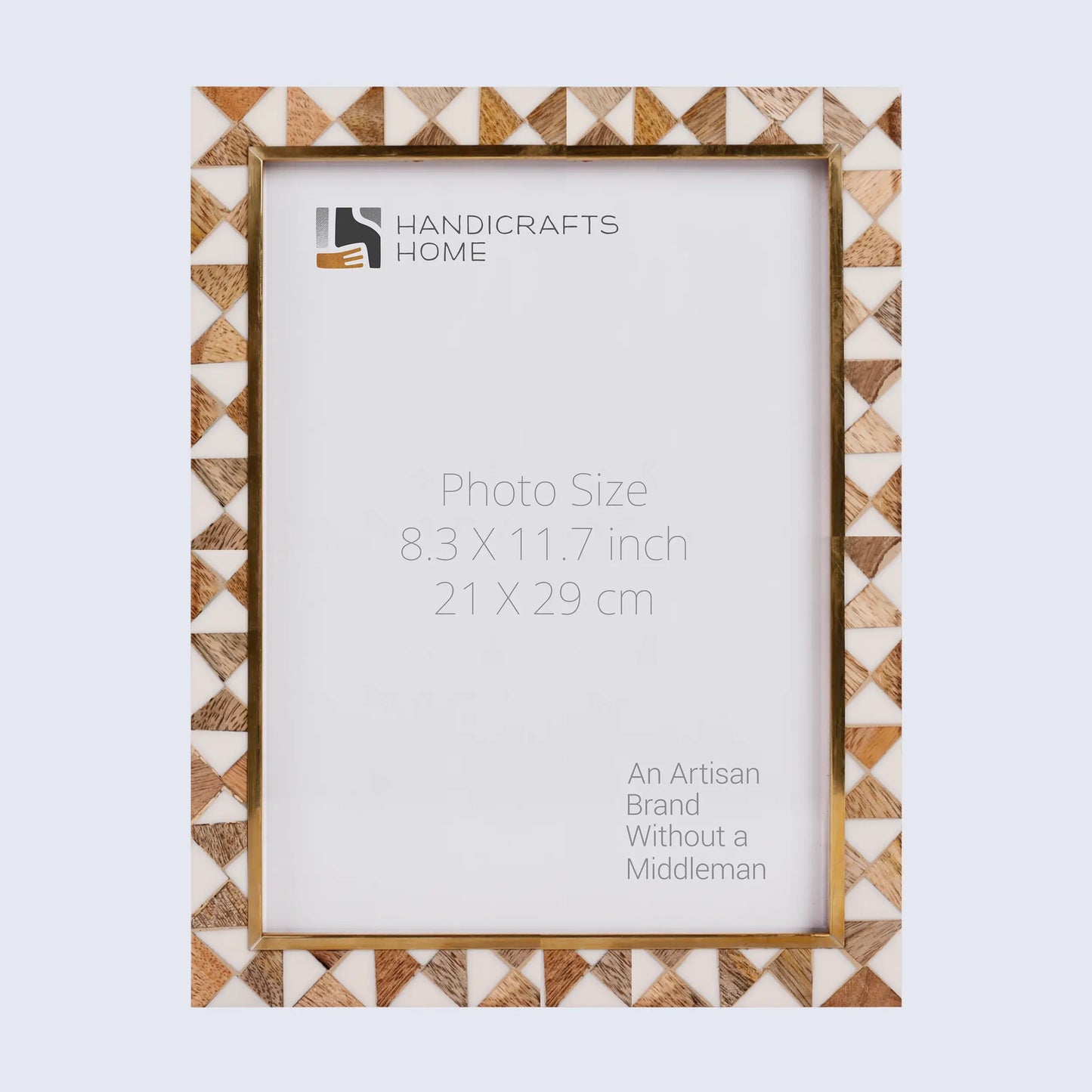 Picture Frames Halo Ivory Pattern Bone Inlay Collection - Make to Order - 8.3X11.7