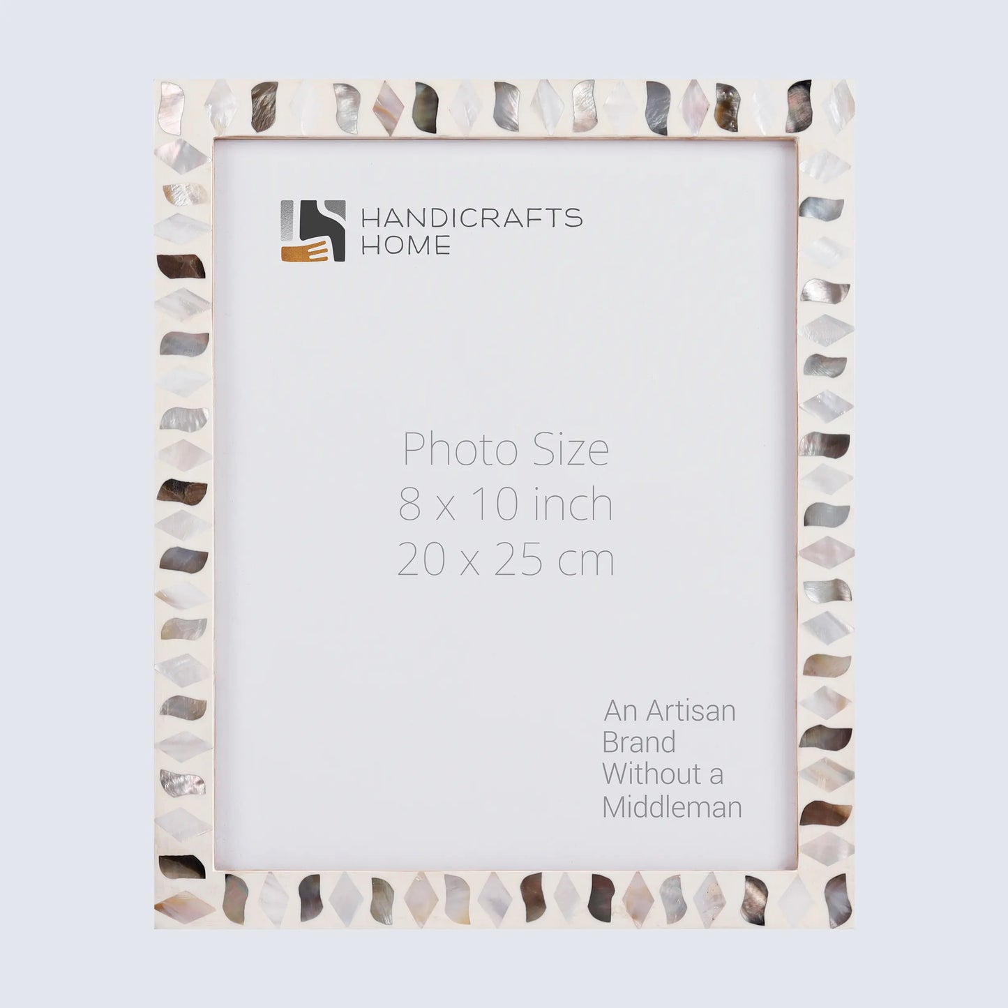 Picture Frames Pearlescent Fossil Pattern Mother of Pearl & Resin Collection in 3 Sizes