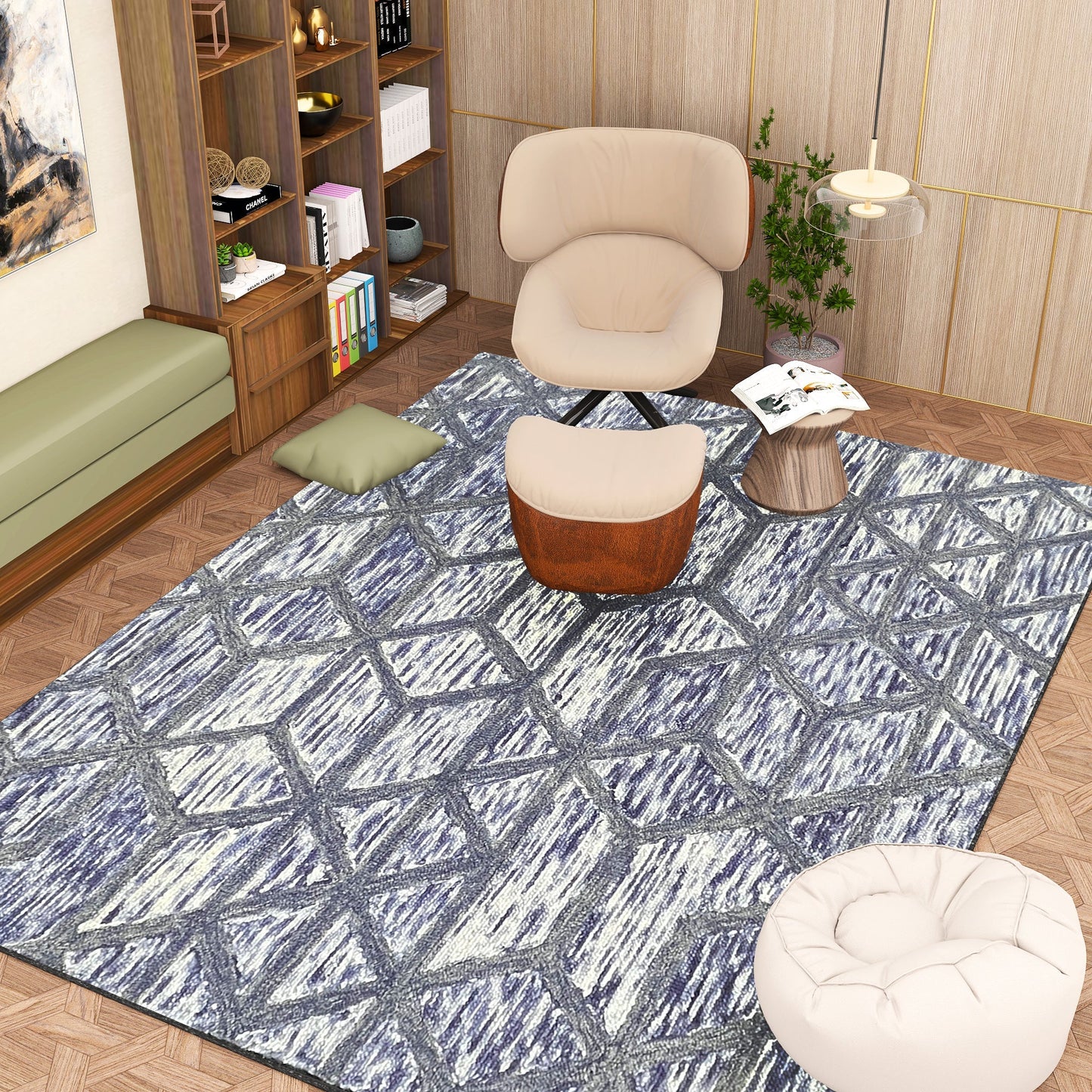 Premium Hand-Tufted Rug Made of 100% Wool - Artic Crystal - 8x10 Feet