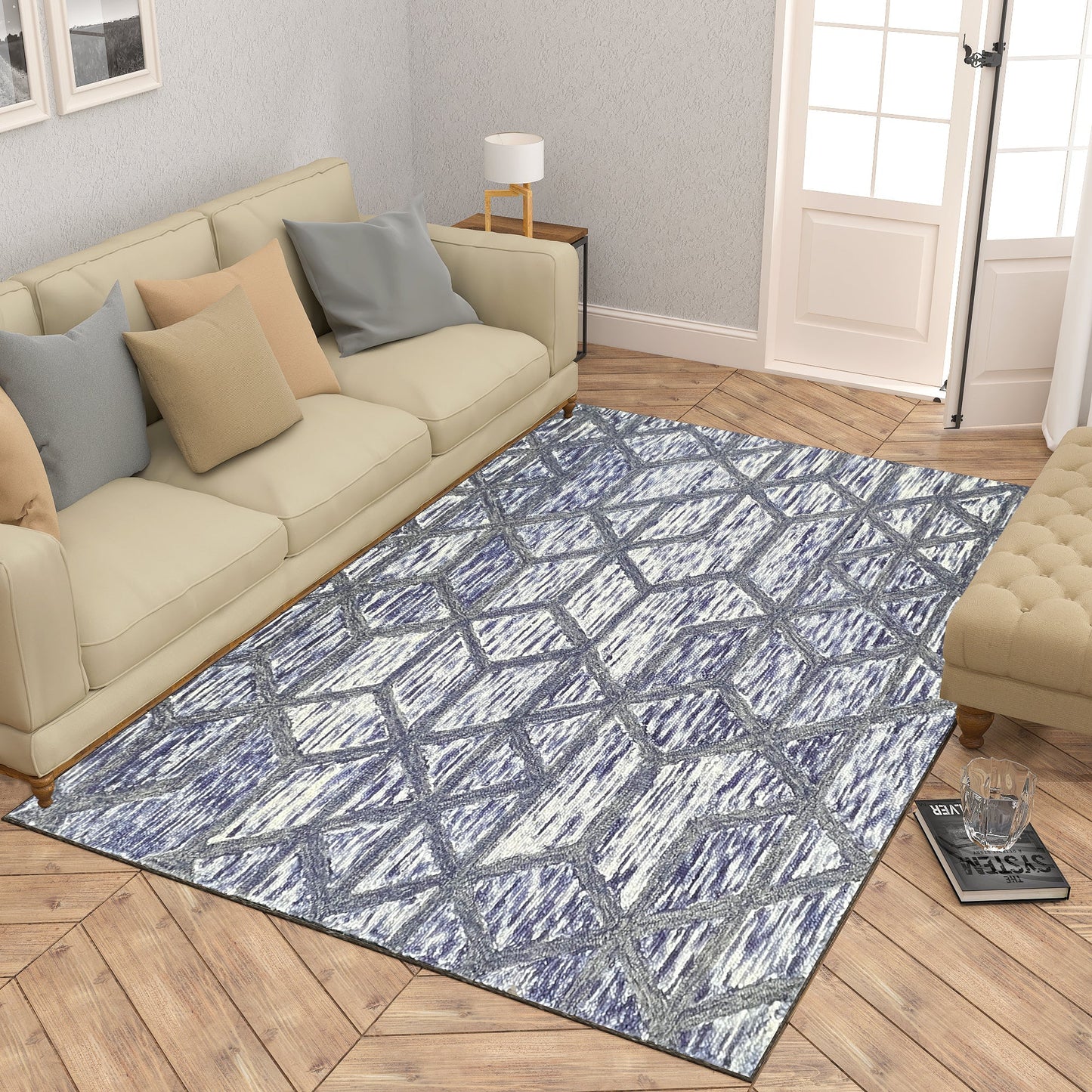 Premium Hand-Tufted Rug Made of 100% Wool - Artic Crystal - 4x6 Feet