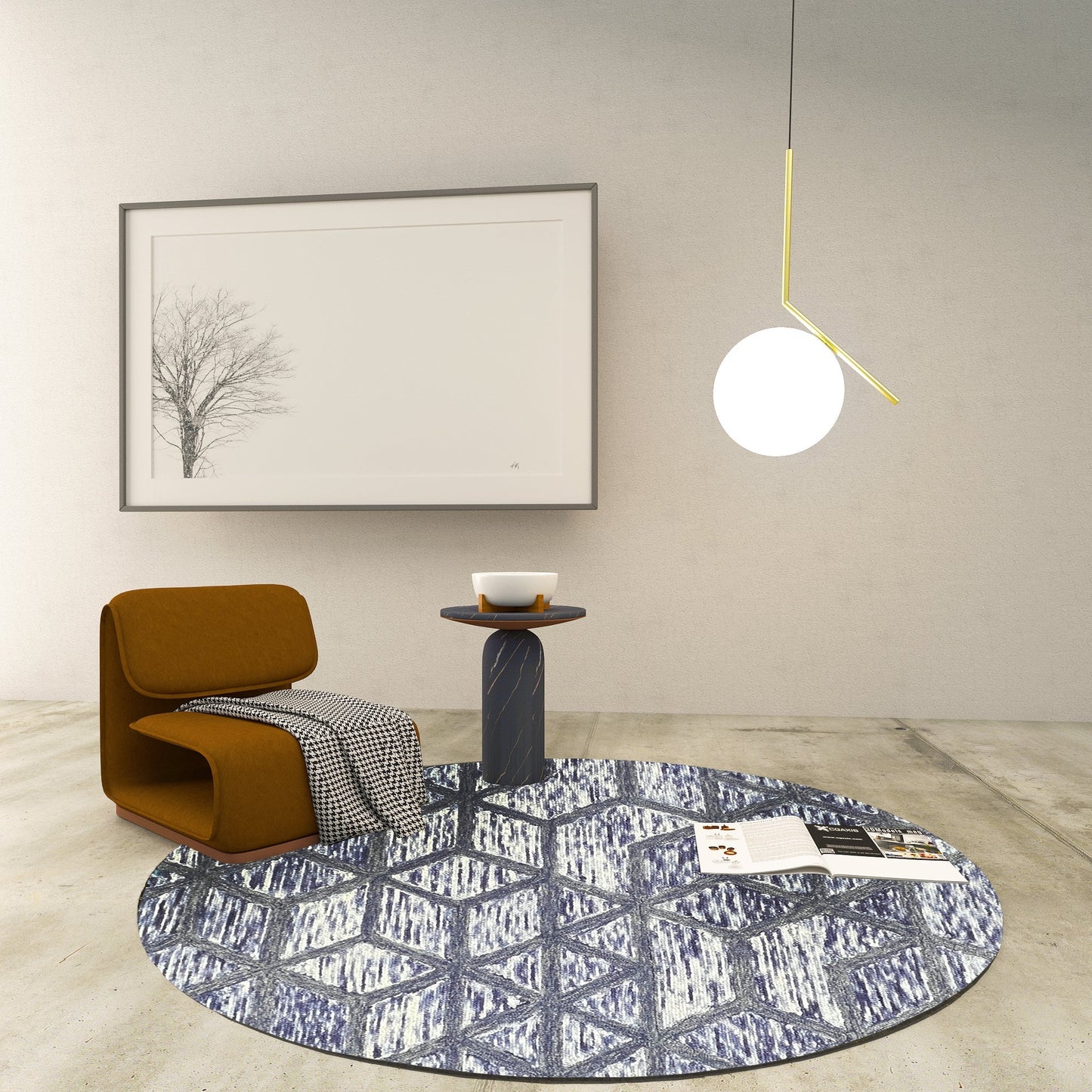 Premium Hand-Tufted Rug Made of 100% Wool - Artic Crystal - 5x5 Feet