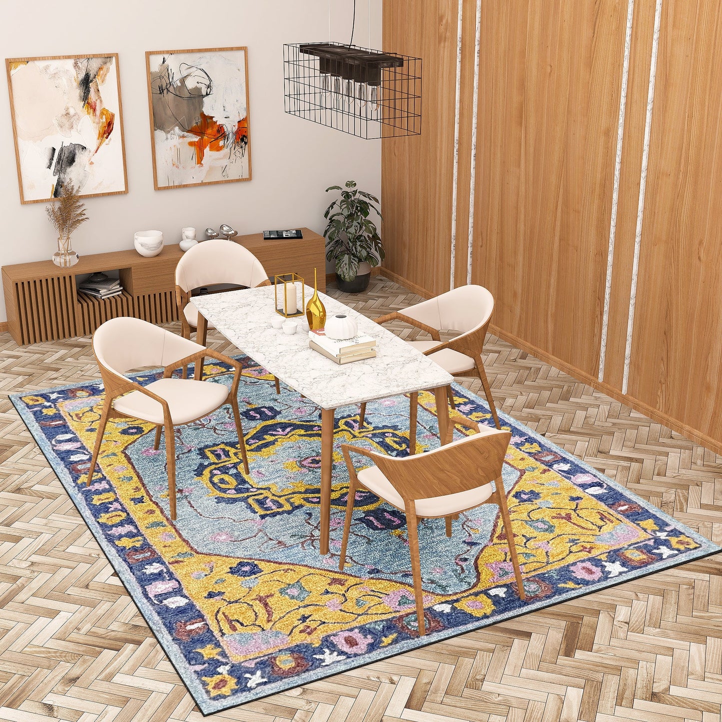 Premium Hand-Tufted Rug Made of 100% Wool - Royal Realm - 9x12 Feet