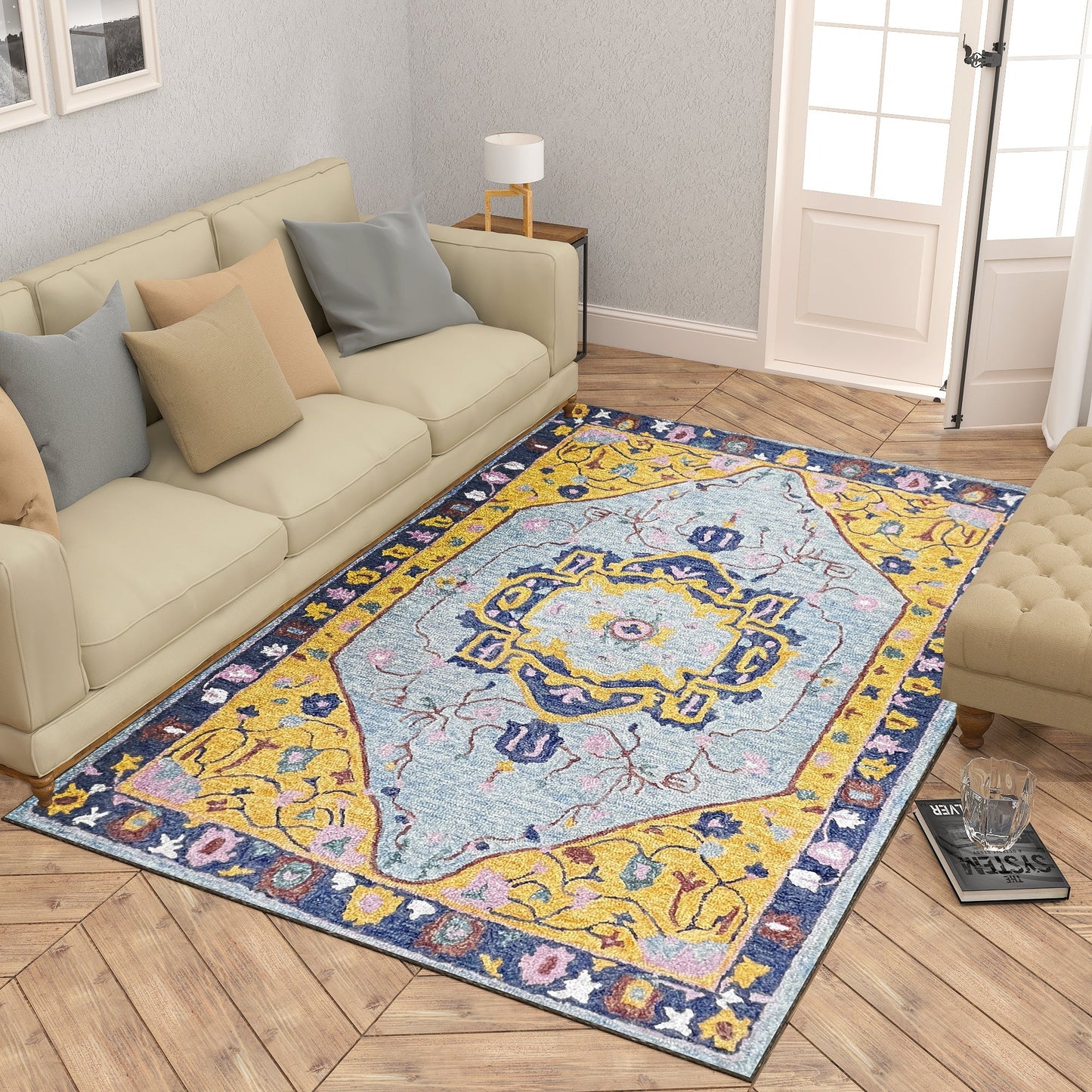 Premium Hand-Tufted Rug Made of 100% Wool - Royal Realm - 3x5 Feet