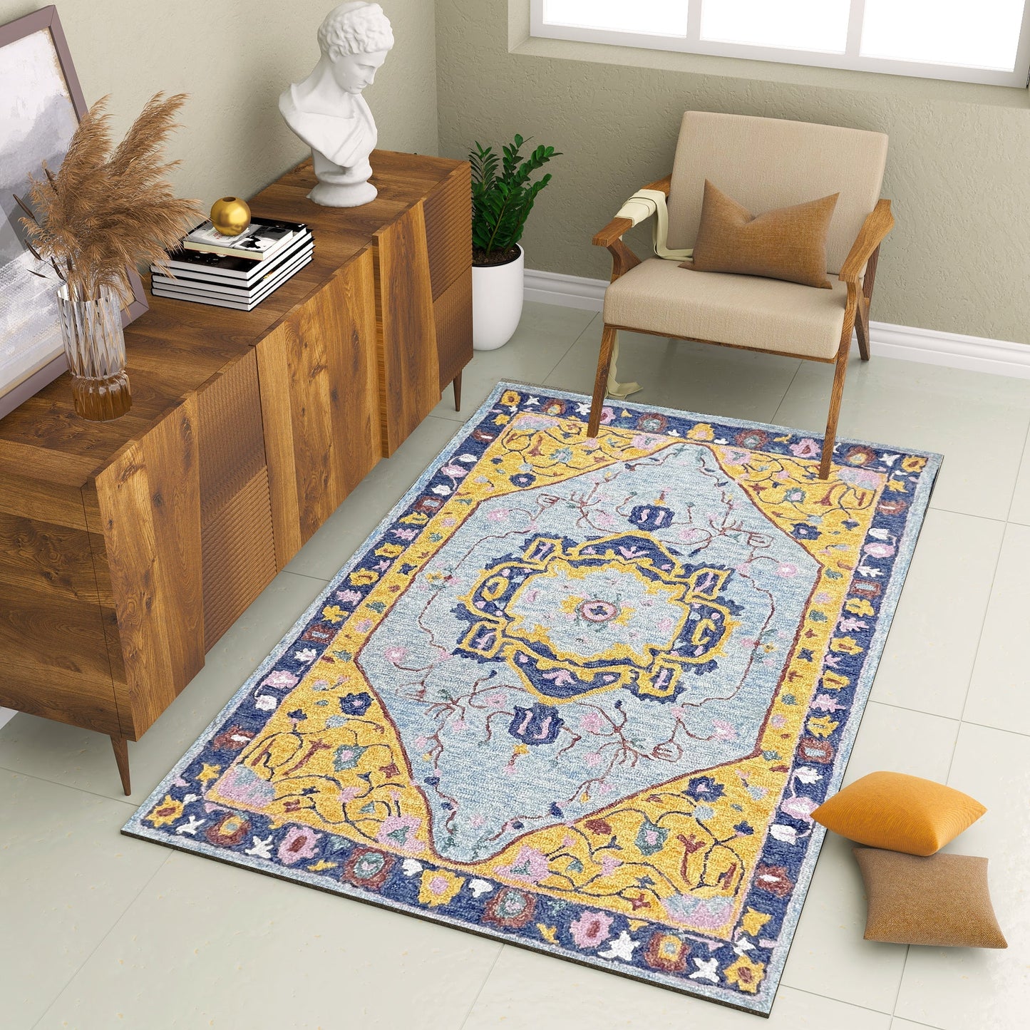 Premium Hand-Tufted Rug Made of 100% Wool - Royal Realm - 3x5 Feet