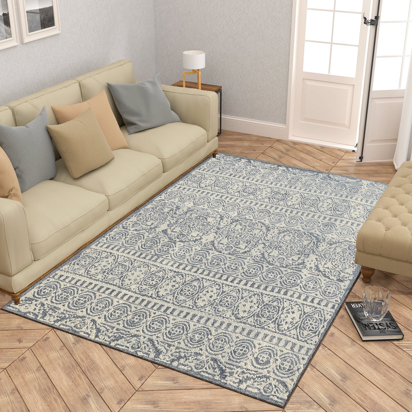 Premium Hand-Tufted Rug Made of 100% Wool - Relic Light - 3x5 Feet