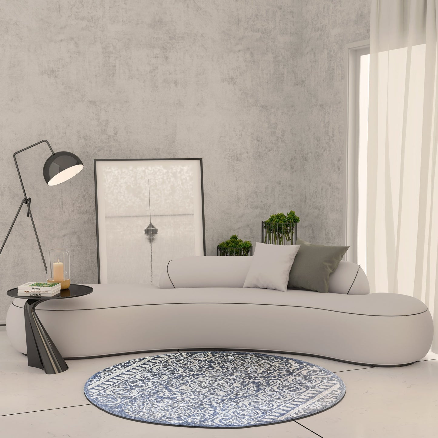 Premium Hand-Tufted Rug Made of 100% Wool - Relic Light - 5x5 Feet