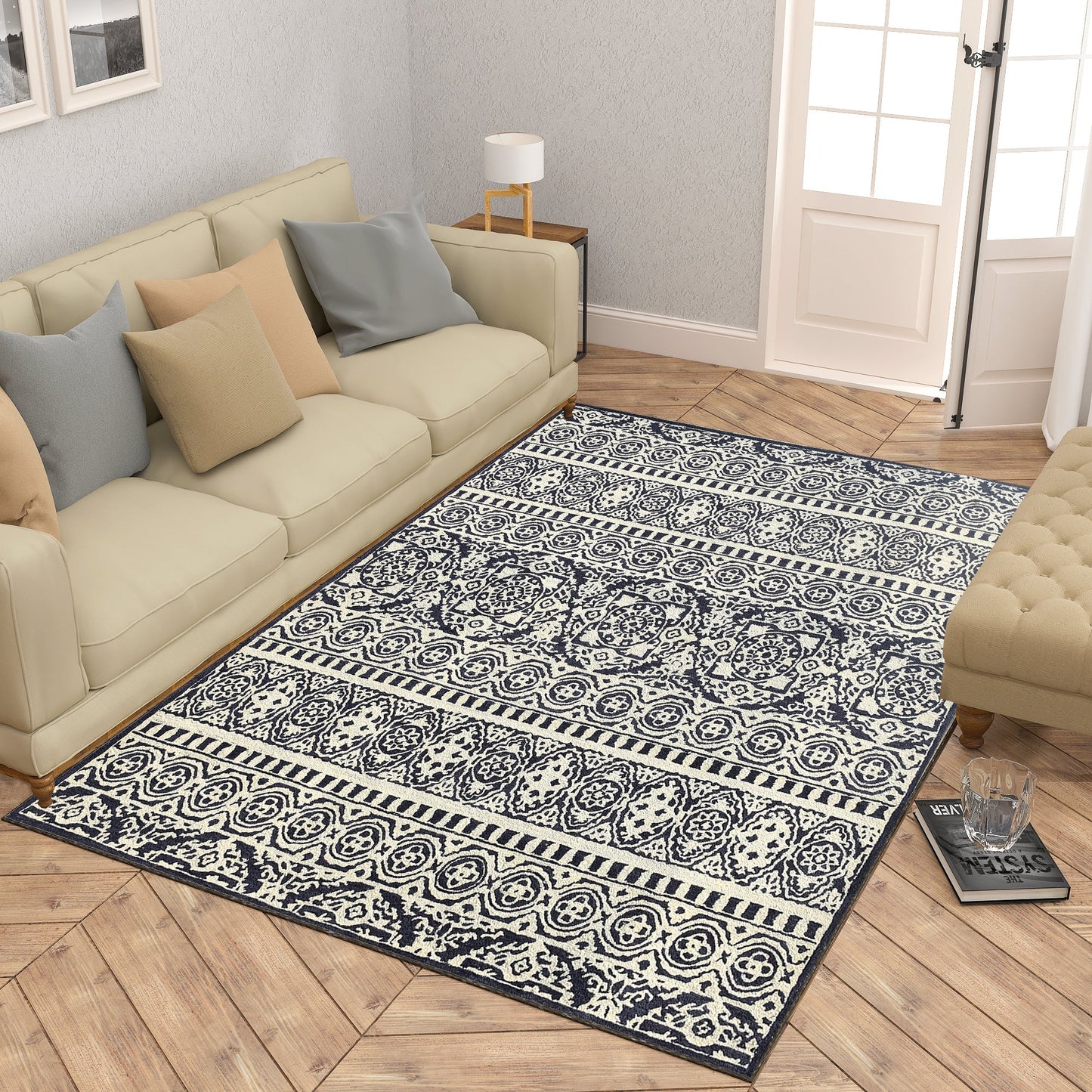 Premium Hand-Tufted Rug Made of 100% Wool - Relic Night - 3x5 Feet