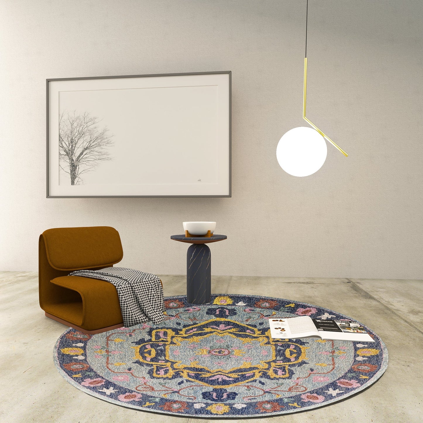 Premium Hand-Tufted Rug Made of 100% Wool - Royal Realm - 5x5 Feet