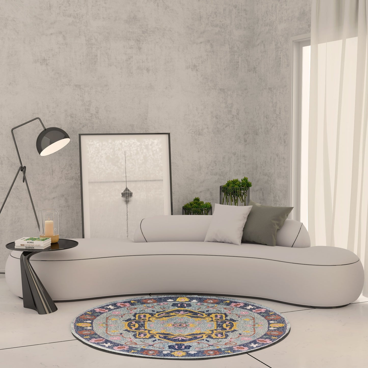 Premium Hand-Tufted Rug Made of 100% Wool - Royal Realm - 5x5 Feet