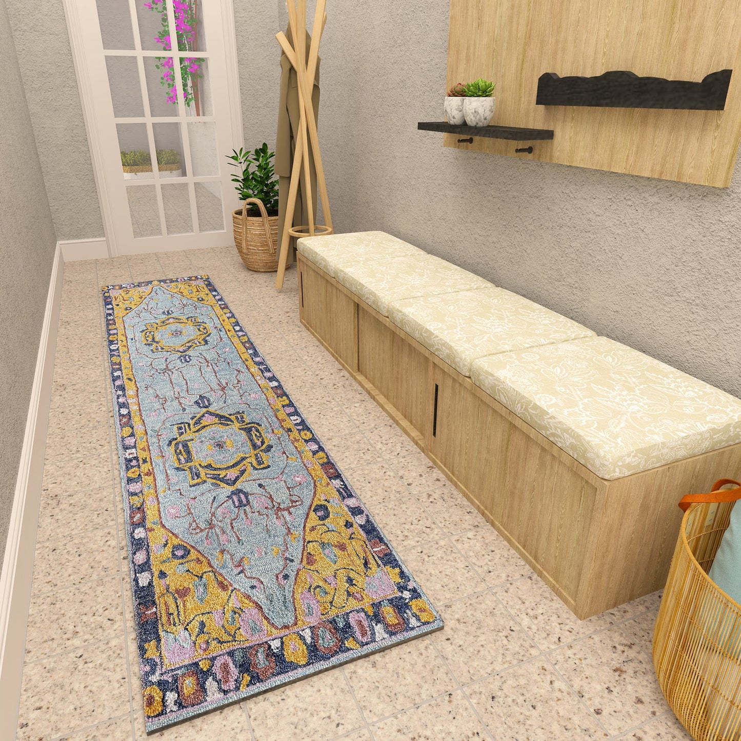 Premium Hand-Tufted Rug Made of 100% Wool - Royal Realm - 2x10 Feet