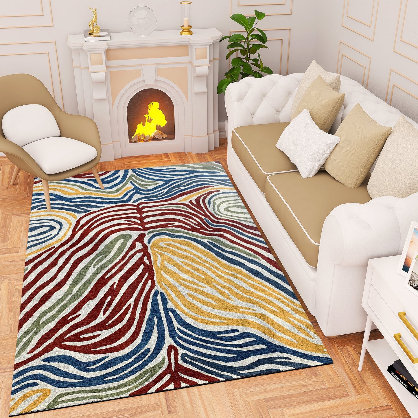 Premium Hand-Tufted Rug Made of 100% Wool - Savanna - 5x8 Feet