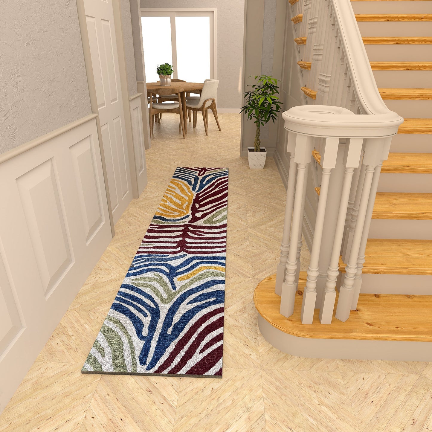 Premium Hand-Tufted Rug Made of 100% Wool - Savanna - 2x6 Feet