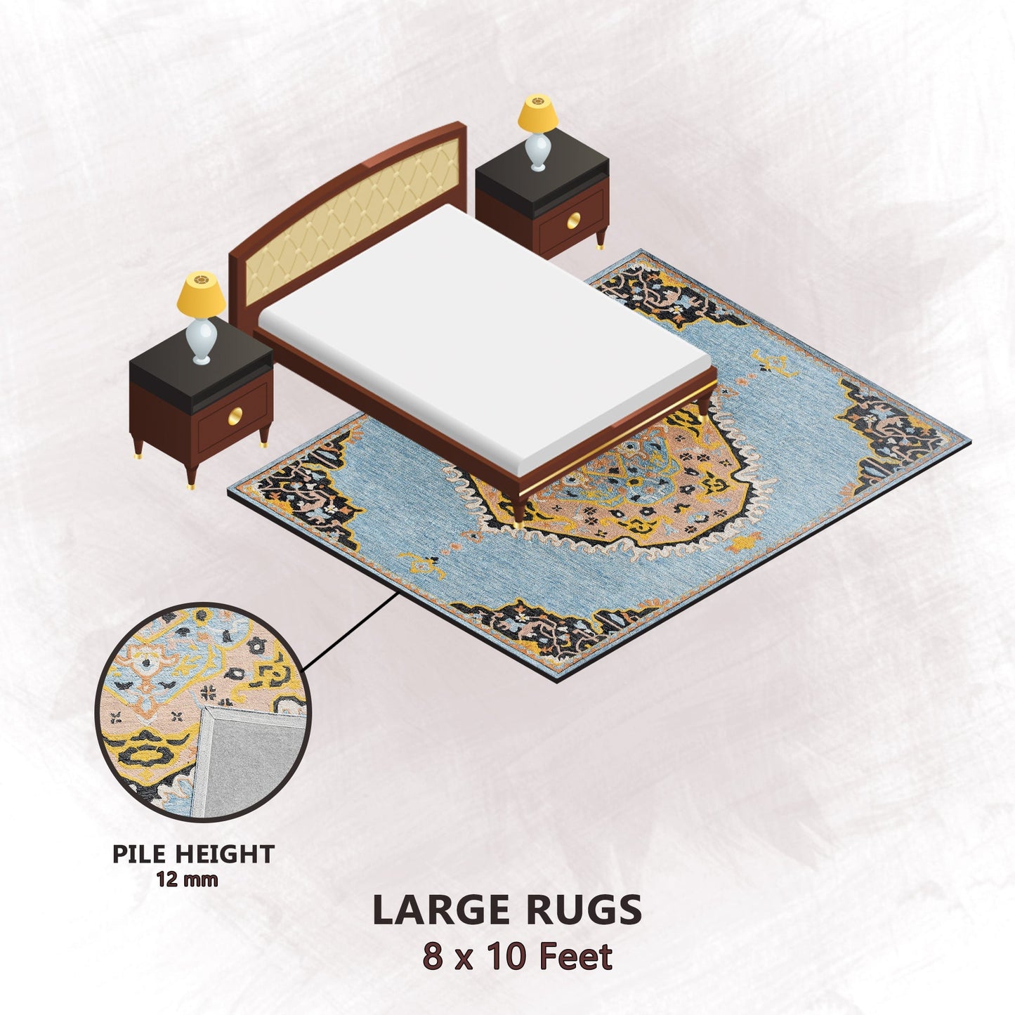 Premium Hand-Tufted Rug Made of 100% Wool - Shivanka - 8x10 Feet