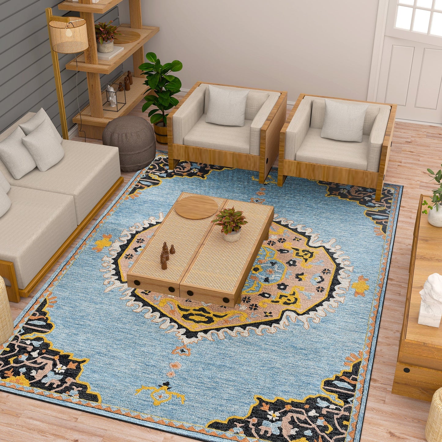 Premium Hand-Tufted Rug Made of 100% Wool - Shivanka - 9x12 Feet