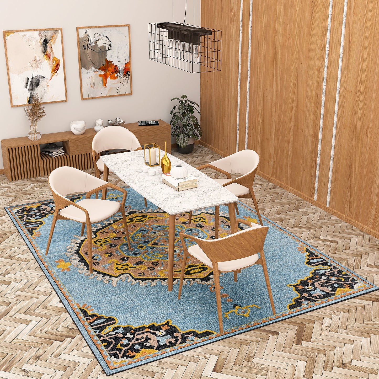 Premium Hand-Tufted Rug Made of 100% Wool - Shivanka - 8x10 Feet