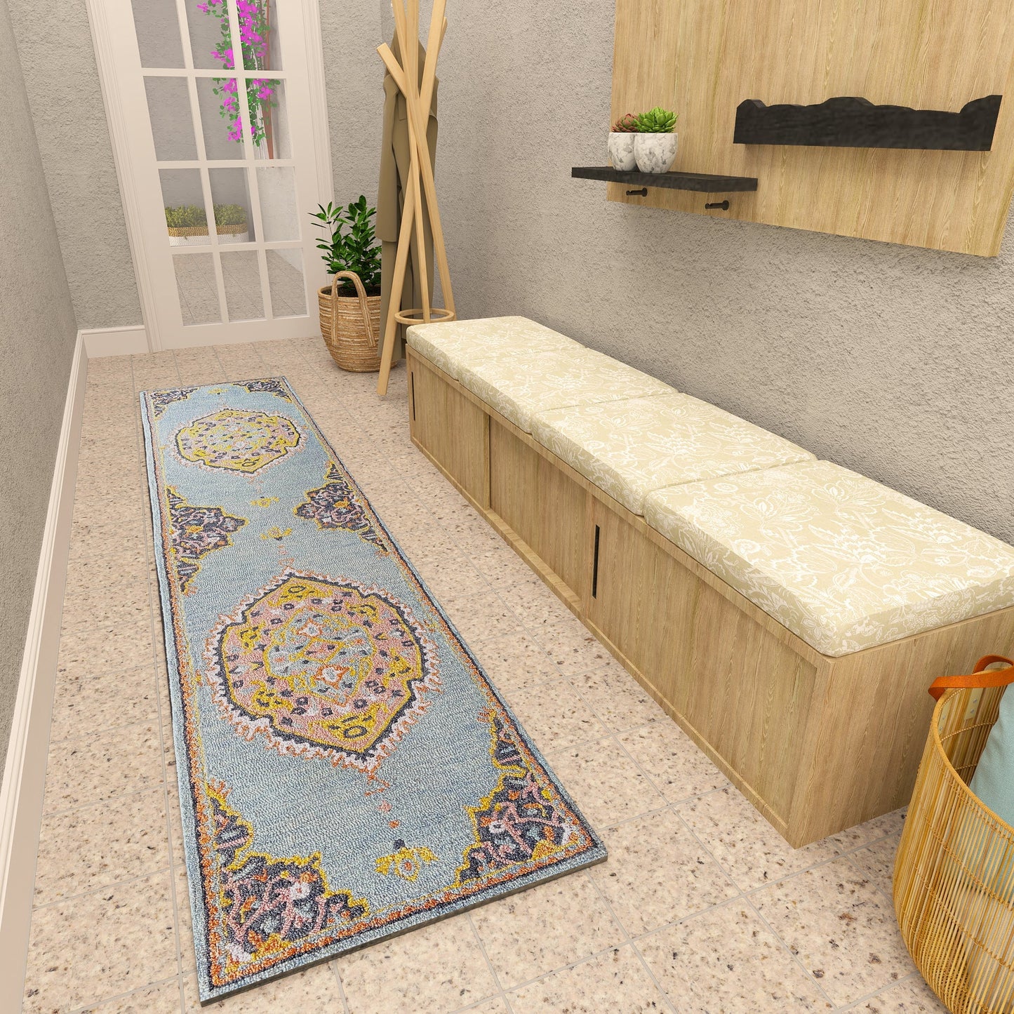Premium Hand-Tufted Rug Made of 100% Wool - Shivanka - 2x10 Feet