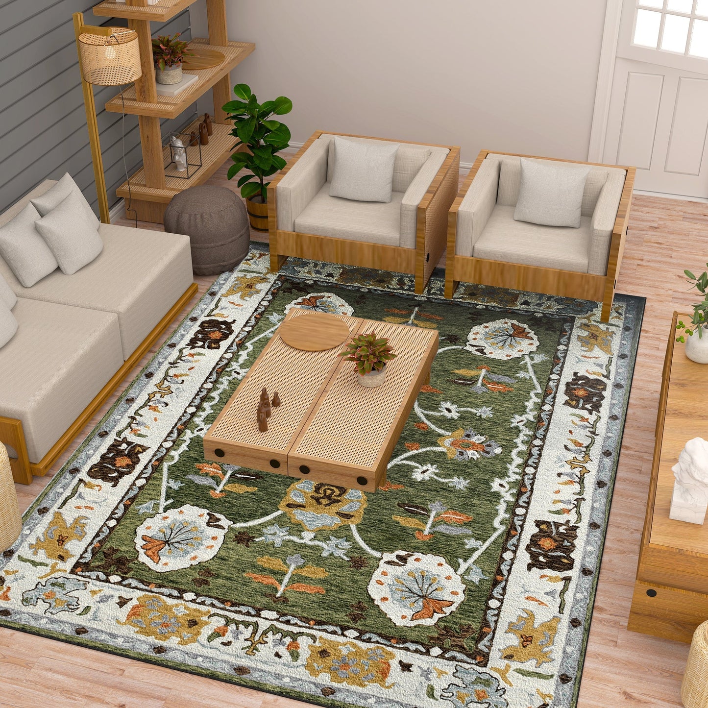Premium Hand-Tufted Rug Made of 100% Wool - Spring Atlas - 8x10 Feet