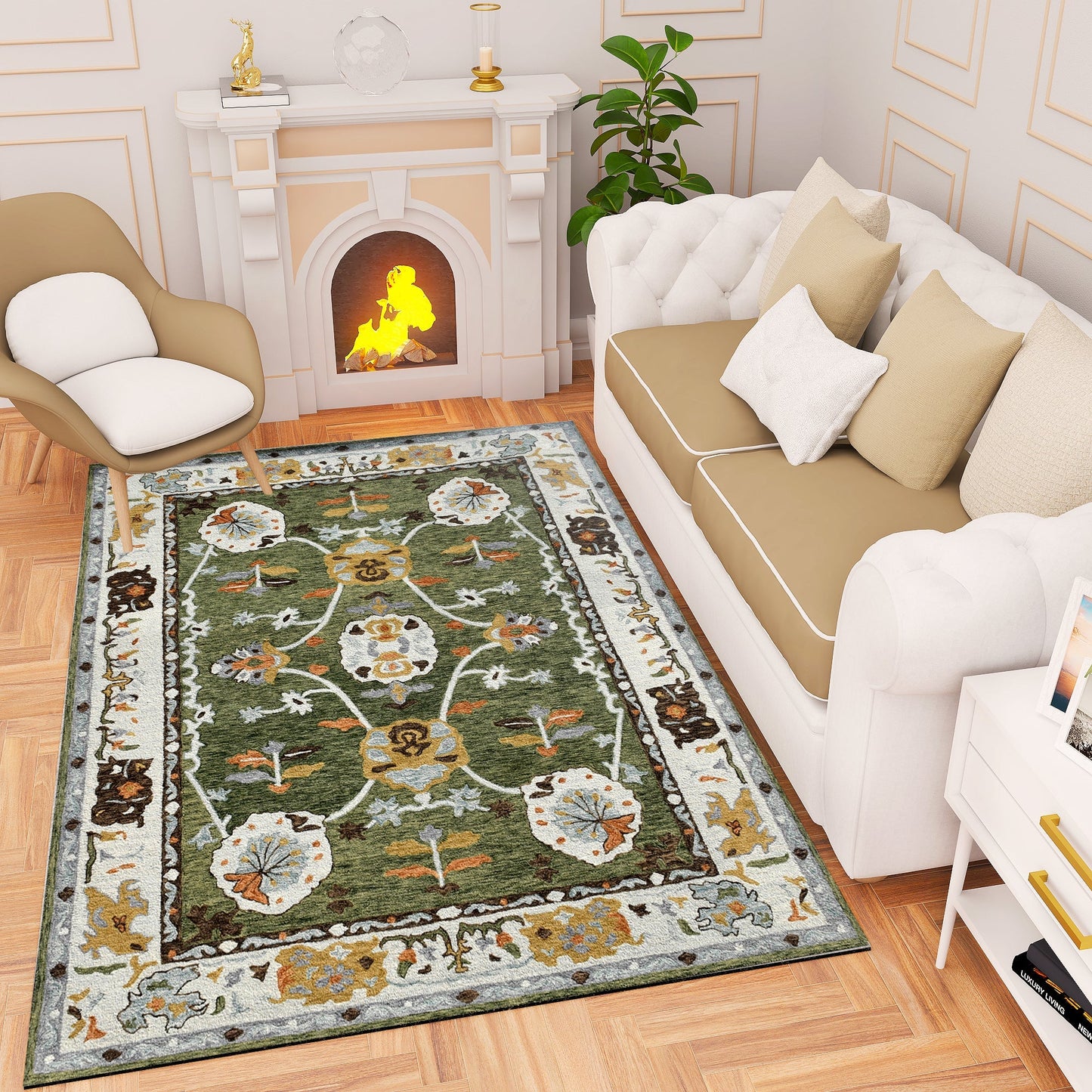 Premium Hand-Tufted Rug Made of 100% Wool - Spring Atlas - 3x5 Feet