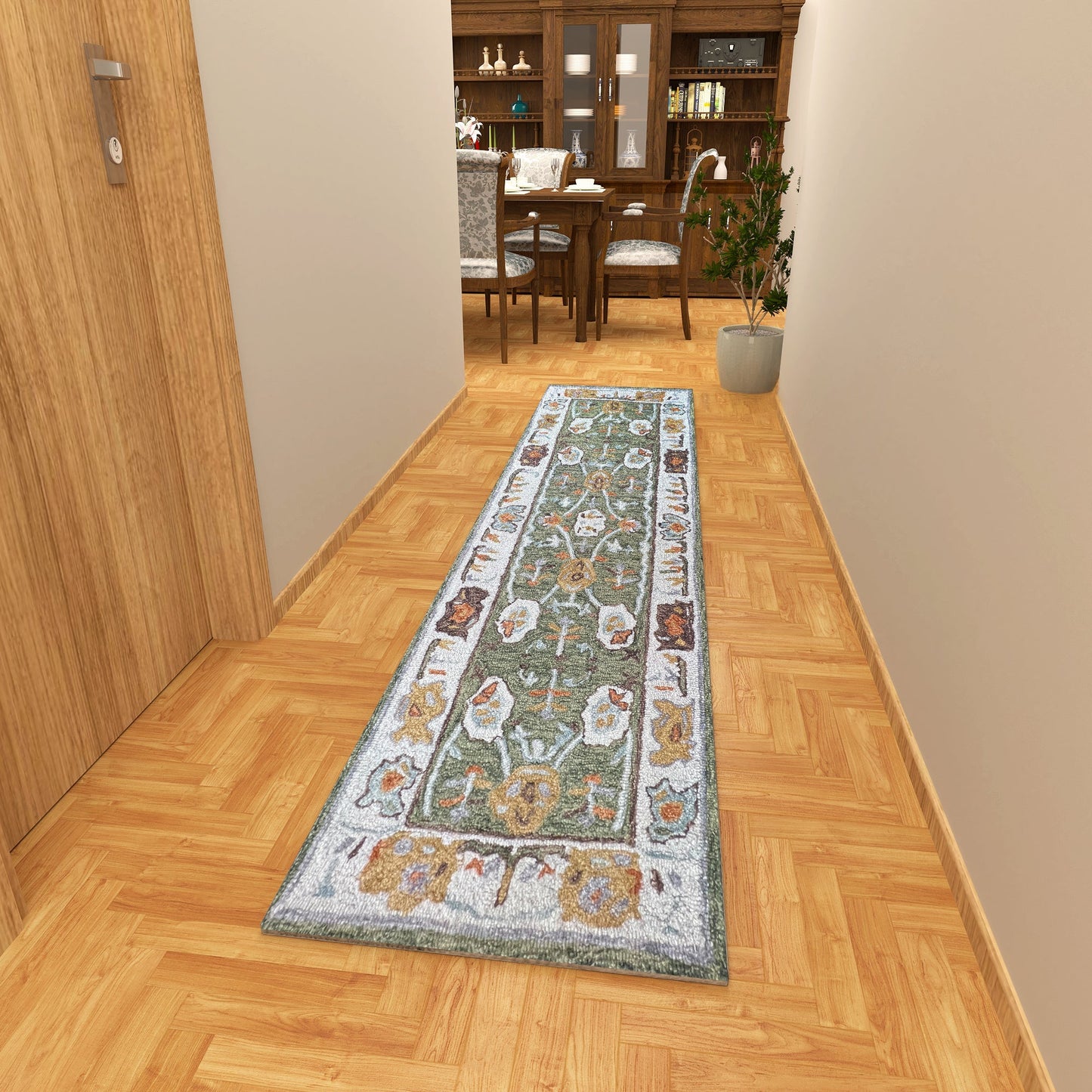 Premium Hand-Tufted Rug Made of 100% Wool - Spring Atlas - 2x6 Feet