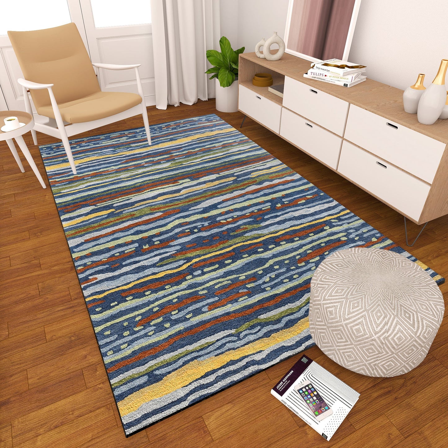 Premium Hand-Tufted Rug Made of 100% Wool - Spring Coast - 4x6 Feet