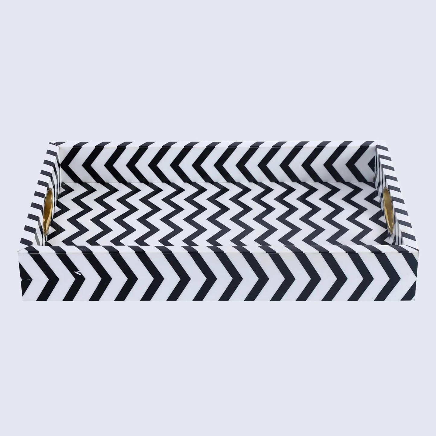 Decorative Trays Optique Safari Pattern Resin Inlay Collection in 11x17