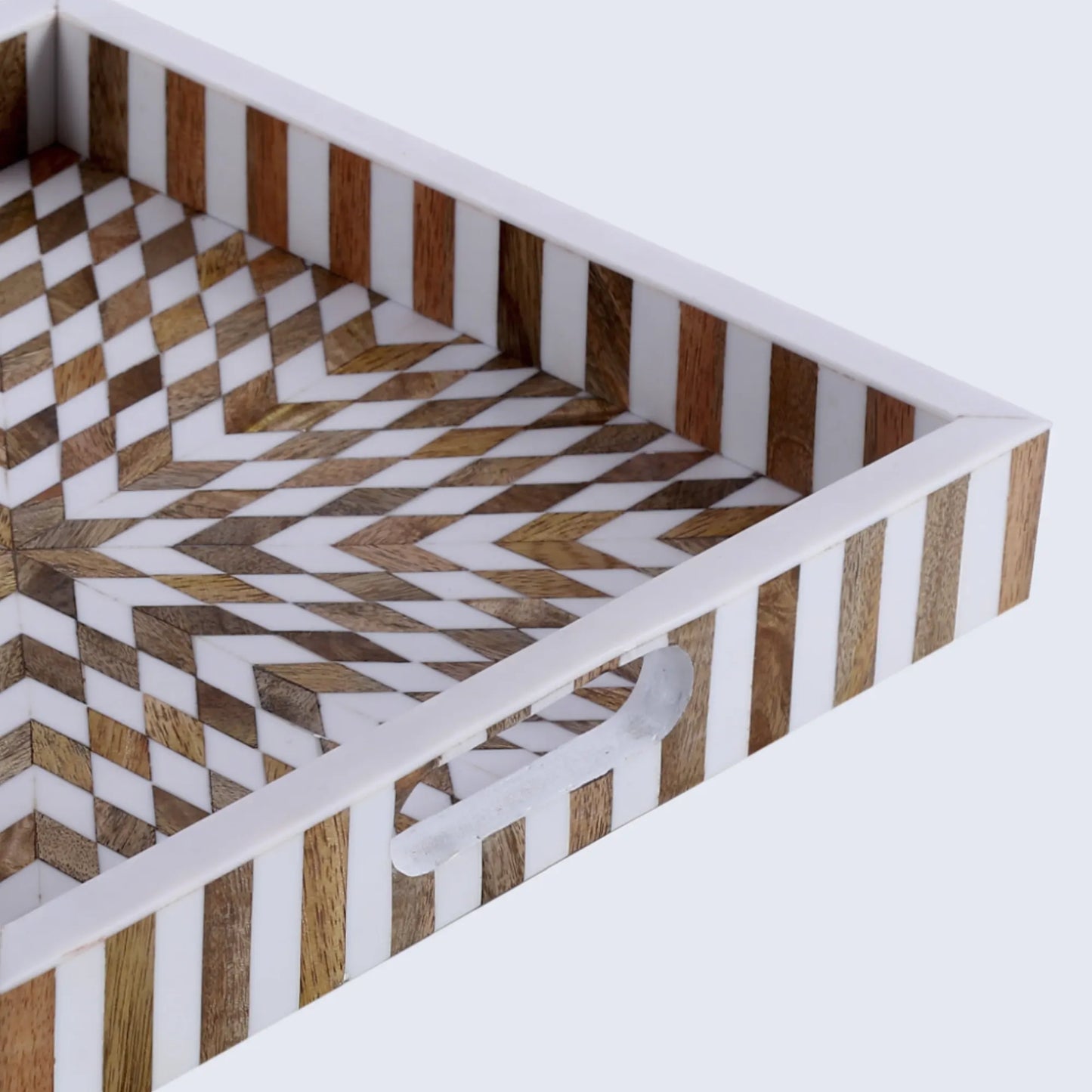 Decorative Trays Estrella Vida Pattern Resin Inlay Collection in 12x12