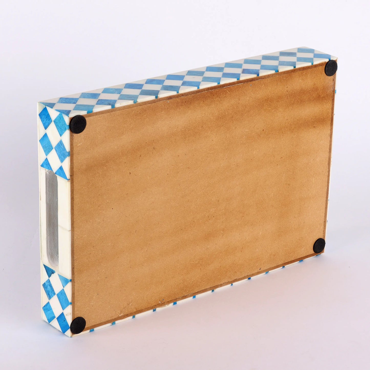 Decorative Trays Vintage Pattern Bone Inlay Collection in 12x8, Turquoise & White