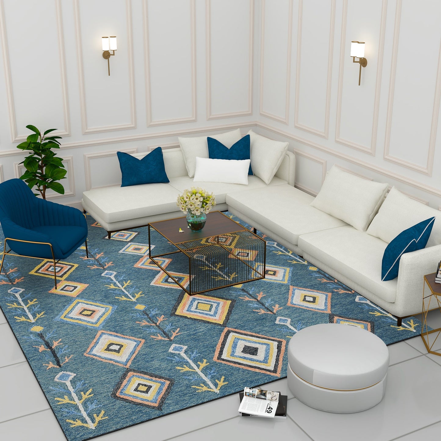 Premium Hand-Tufted Rug Made of 100% Wool - Tundra - 9x12 Feet