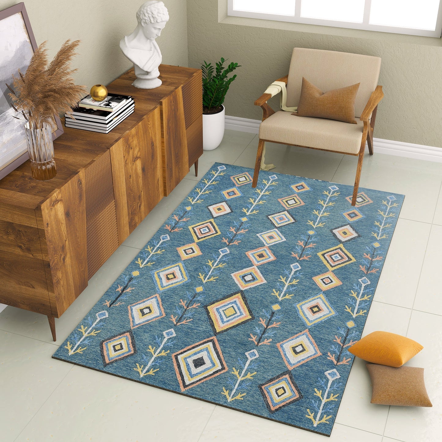 Premium Hand-Tufted Rug Made of 100% Wool - Tundra - 3x5 Feet