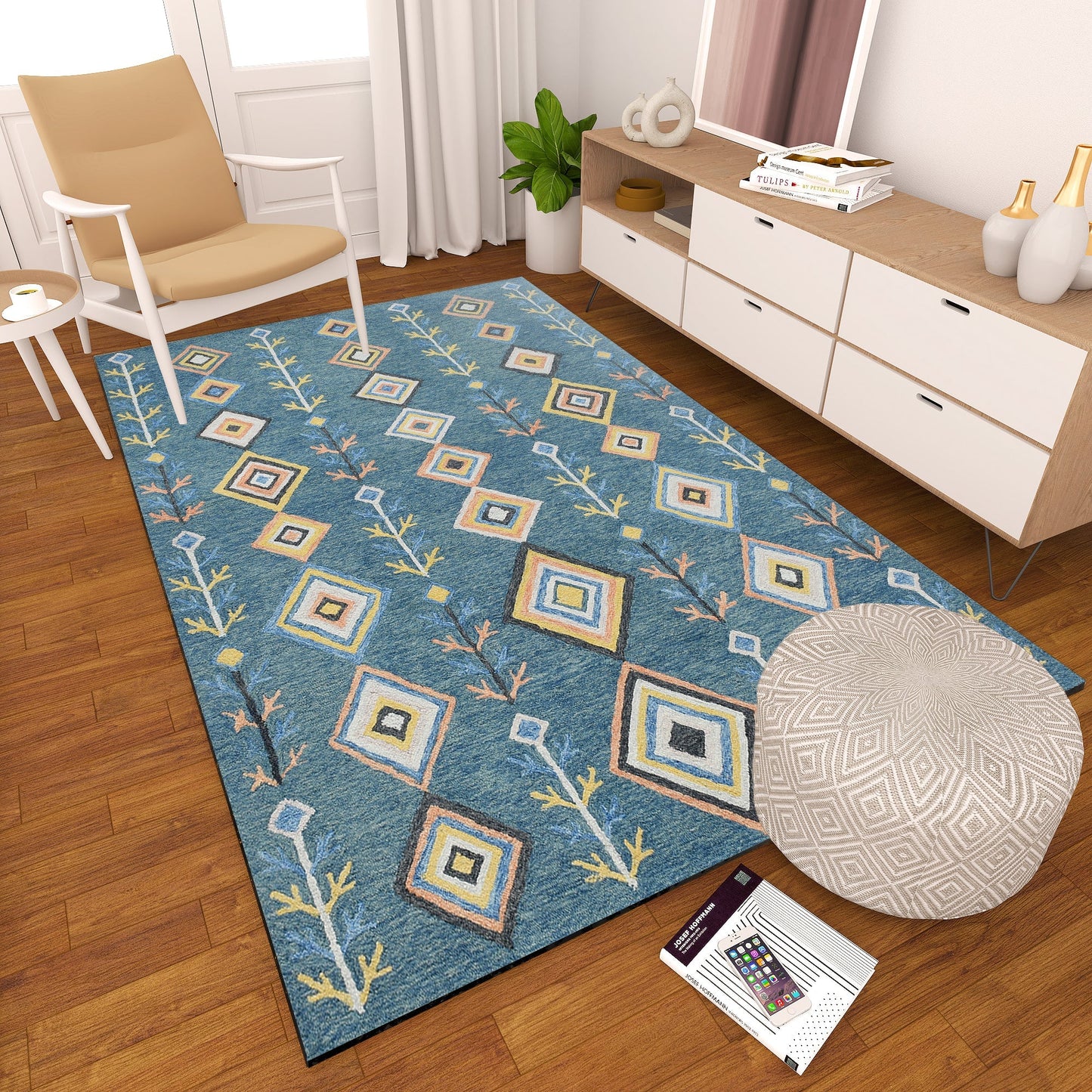 Premium Hand-Tufted Rug Made of 100% Wool - Tundra - 3x5 Feet