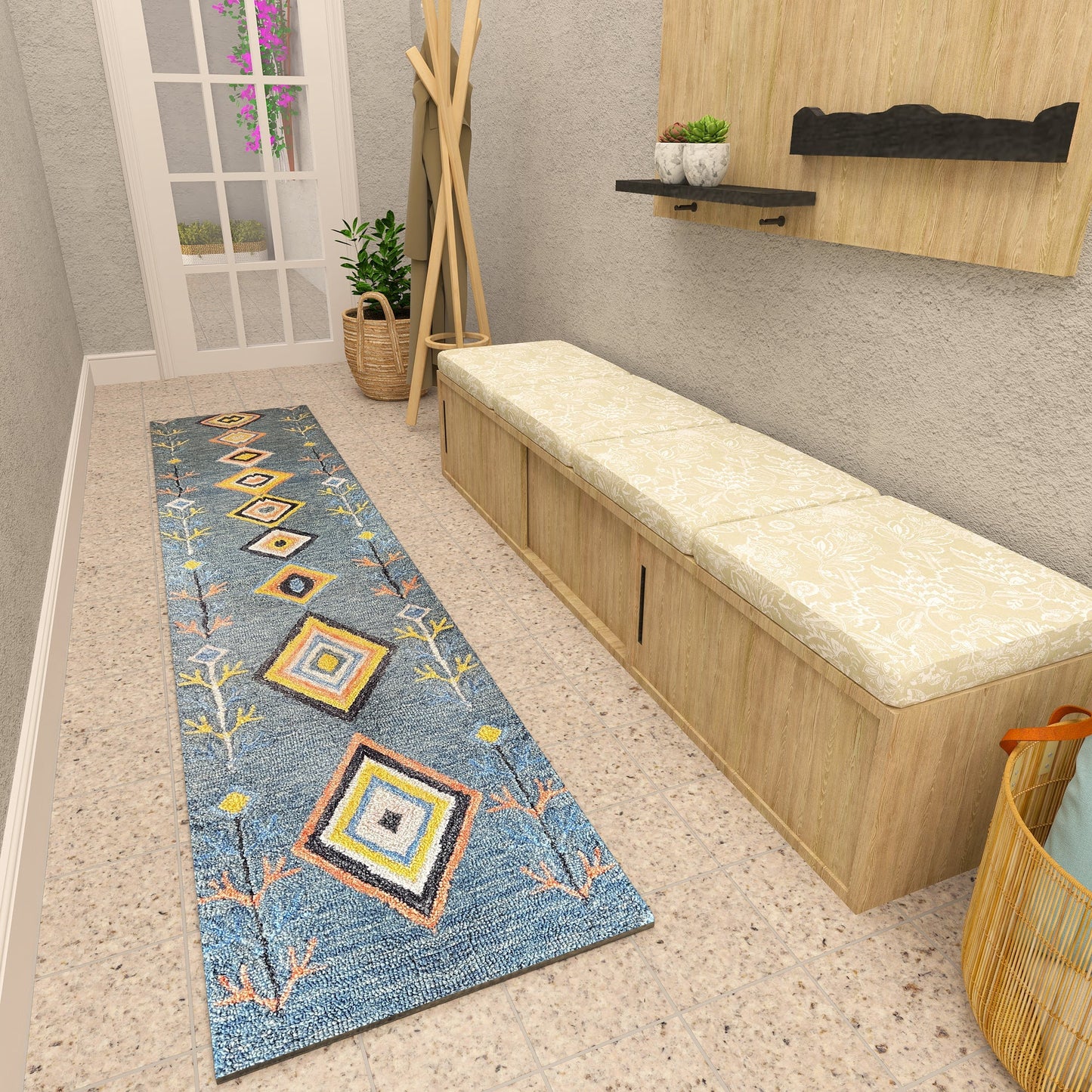 Premium Hand-Tufted Rug Made of 100% Wool - Tundra - 2x8 Feet