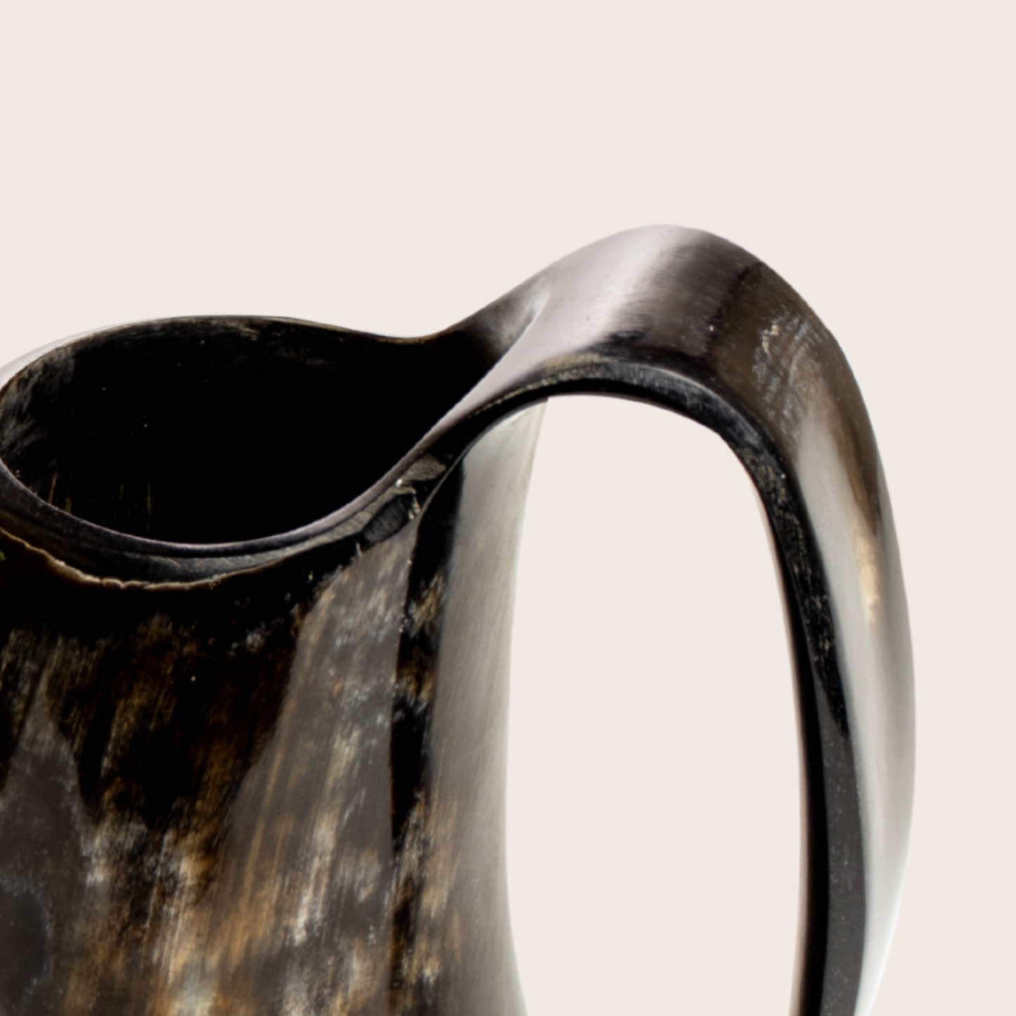 Horn Whiskey Mugs Pack 3 - Holds Upto 6.5 oz, Natural