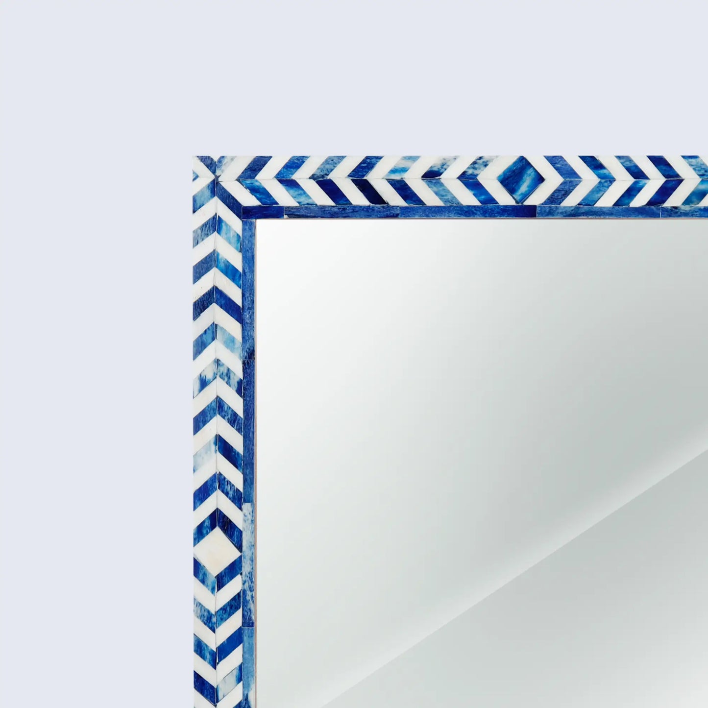 Make to Order Taj Blue Mirror Bone Inlay Collection in 4 Sizes