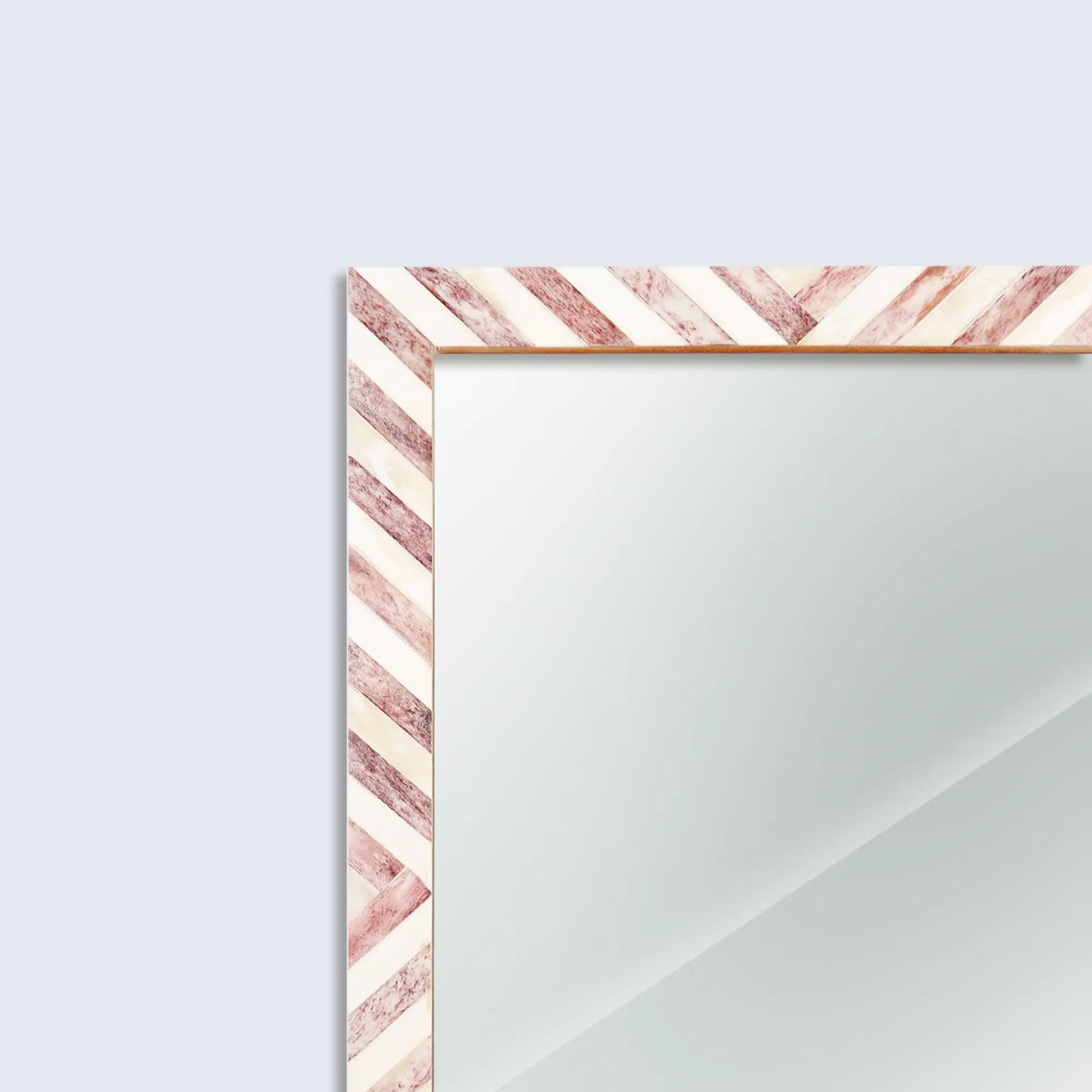 Make to Order Chevron Brown Mirror Bone Inlay Collection in 4 Sizes