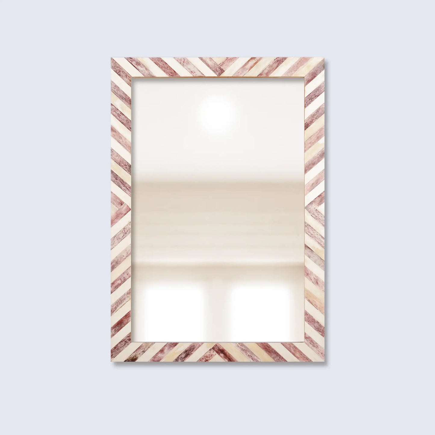 Make to Order Chevron Brown Mirror Bone Inlay Collection in 4 Sizes
