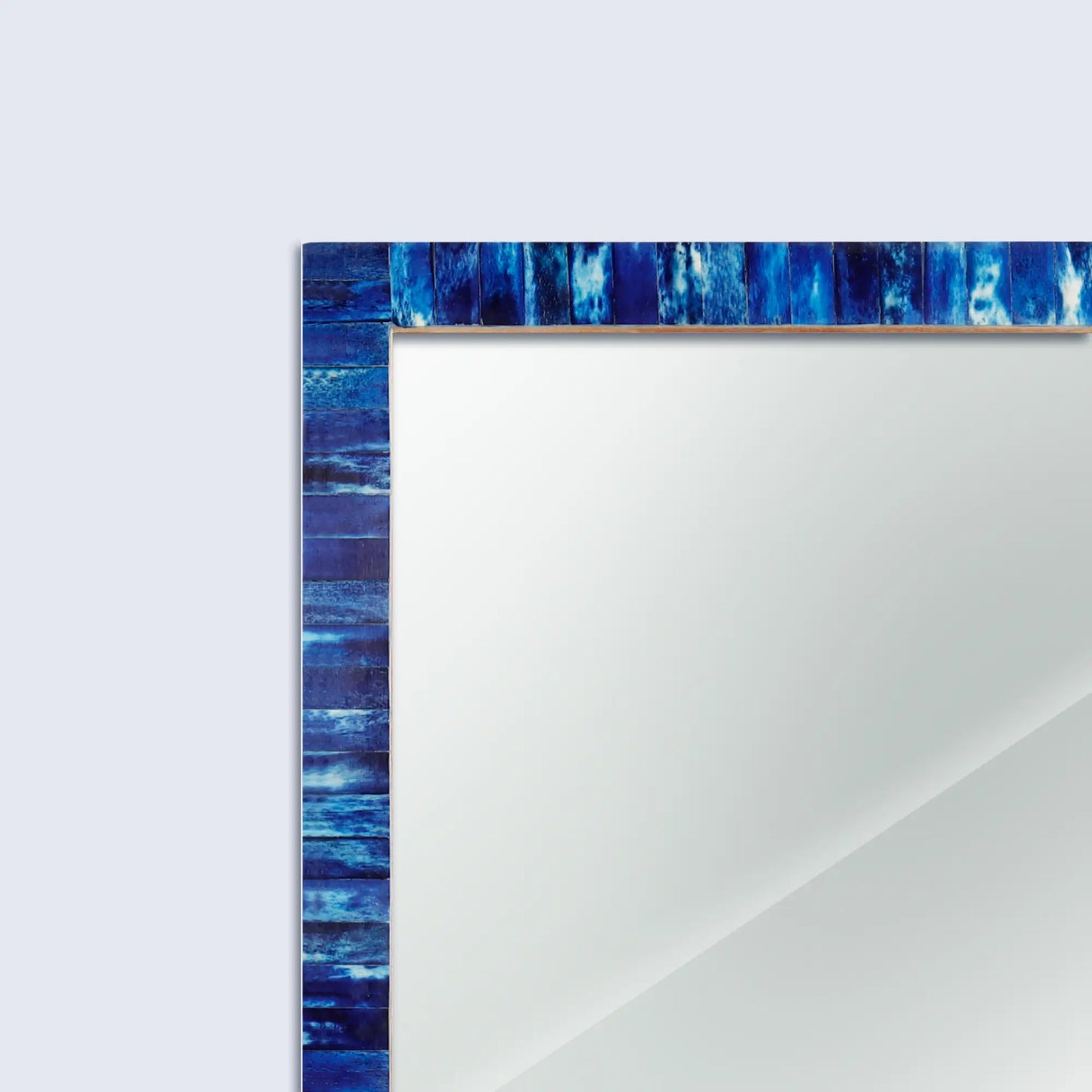Make to Order Classic Blue Mirror Bone Inlay Collection in 6 Sizes