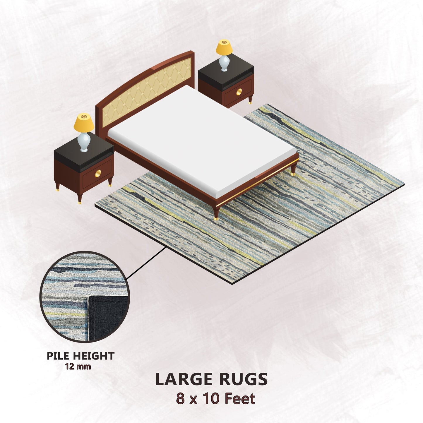 Premium Hand-Tufted Rug Made of 100% Wool - Winter Coast - 8x10 Feet